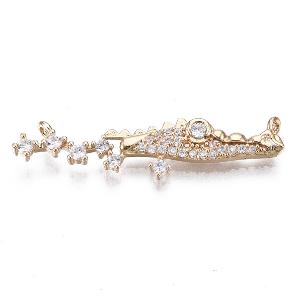 PandaHall Brass Micro Pave Clear Cubic Zirconia Links Connectors, Long-Lasting Plated, Cadmium Free & Lead Free, Crocodile Shape, Light Gold...
PandaHall Brass Micro Pave Clear Cubic Zirconia Links Connectors, Long-Lasting Plated, Cadmium Free & Lead Free, Crocodile Shape, Light Gold...