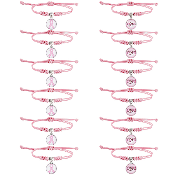PandaHall 12Pcs 2 Style Breast Cancer Awareness Glass Charms Braided Bead Bracelet, Adjustable Bracelet for Women, Pink, Inner Diameter...
PandaHall 12Pcs 2 Style Breast Cancer Awareness Glass Charms Braided Bead Bracelet, Adjustable Bracelet for Women, Pink, Inner Diameter...