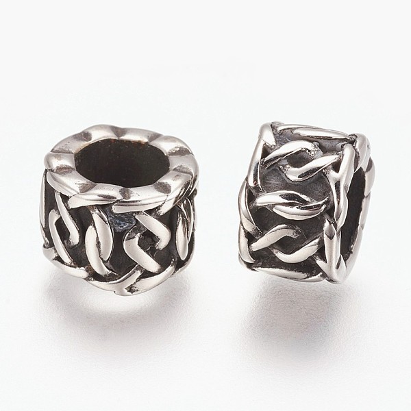 PandaHall 316 Surgical Stainless Steel Beads, Large Hole Beads, Flat Round, Antique Silver, 10x7mm, Hole: 6mm 316 Surgical Stainless Steel...
PandaHall 316 Surgical Stainless Steel Beads, Large Hole Beads, Flat Round, Antique Silver, 10x7mm, Hole: 6mm 316 Surgical Stainless Steel...