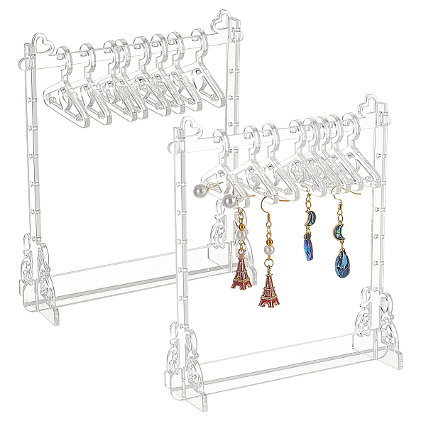 PandaHall HOBBIESAY 2 Sets Acrylic Earring Display Stands, Clothes Hanger Shaped Earring Organizer Holder with 8Pcs Heart Hangers, Clear...
PandaHall HOBBIESAY 2 Sets Acrylic Earring Display Stands, Clothes Hanger Shaped Earring Organizer Holder with 8Pcs Heart Hangers, Clear...