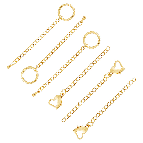 PandaHall DICOSMETIC 12 Strands 2 Style 304 Stainless Steel Curb Chain Extender, End Chains with Heart Lobster Claw Clasp & Open Jump Rings...
PandaHall DICOSMETIC 12 Strands 2 Style 304 Stainless Steel Curb Chain Extender, End Chains with Heart Lobster Claw Clasp & Open Jump Rings...