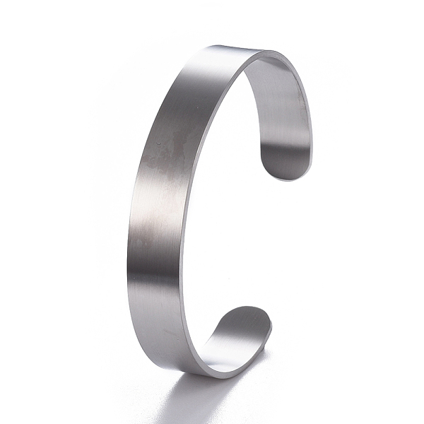 PandaHall 304 Stainless Steel Cuff Bangles, Stainless Steel Color, 2 inchx2-1/2 inch(5.1x6.4cm) 304 Stainless Steel
PandaHall 304 Stainless Steel Cuff Bangles, Stainless Steel Color, 2 inchx2-1/2 inch(5.1x6.4cm) 304 Stainless Steel