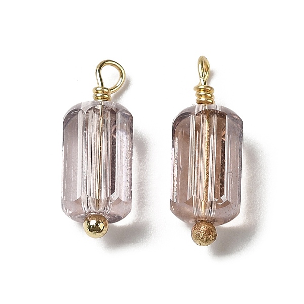 PandaHall Half Plated Glass Charms, with Real 18K Gold Plated Brass Loop, Faceted Column Charm, Rosy Brown, 14.5x5mm, Hole: 1.6mm...
PandaHall Half Plated Glass Charms, with Real 18K Gold Plated Brass Loop, Faceted Column Charm, Rosy Brown, 14.5x5mm, Hole: 1.6mm...