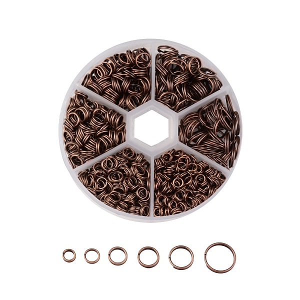 PandaHall 1 Box Iron Split Rings, Double Loops Jump Rings, 4mm/5mm/6mm/7mm/8mm/10mm, Nickel Free, Red Copper Iron Ring
PandaHall 1 Box Iron Split Rings, Double Loops Jump Rings, 4mm/5mm/6mm/7mm/8mm/10mm, Nickel Free, Red Copper Iron Ring