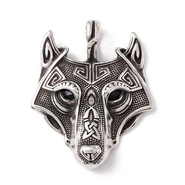 PandaHall 304 Stainless Steel Pendants, with Rhinestone Eyes, Wolf, Black, 49x39x7mm, Hole: 5.5X9.5mm 304 Stainless Steel Other Animal Black
PandaHall 304 Stainless Steel Pendants, with Rhinestone Eyes, Wolf, Black, 49x39x7mm, Hole: 5.5X9.5mm 304 Stainless Steel Other Animal Black
