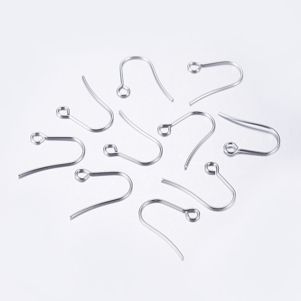 PandaHall 304 Stainless Steel Earring Hooks, Ear Wire, with Horizontal Loop, Stainless Steel Color, 18x15mm, Hole: 2mm, 21 Gauge, Pin: 0.7mm...
PandaHall 304 Stainless Steel Earring Hooks, Ear Wire, with Horizontal Loop, Stainless Steel Color, 18x15mm, Hole: 2mm, 21 Gauge, Pin: 0.7mm...