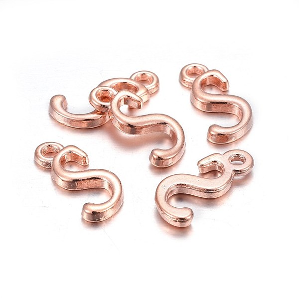 PandaHall Rose Gold Plated Alloy Letter Pendants, Rack Plating, Cadmium Free & Lead Free, Letter.S, 14x7x2mm, Hole: 1.5mm Alloy Letter S
PandaHall Rose Gold Plated Alloy Letter Pendants, Rack Plating, Cadmium Free & Lead Free, Letter.S, 14x7x2mm, Hole: 1.5mm Alloy Letter S