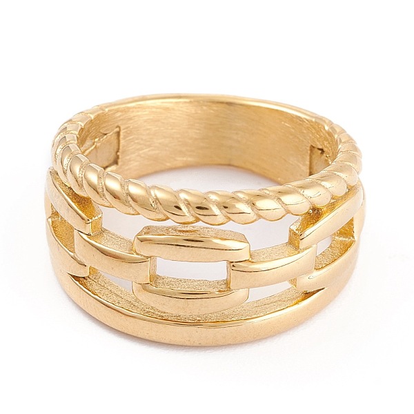 PandaHall Ion Plating(IP) Unisex 304 Stainless Steel Finger Rings, Round Shape, Golden, Size 6~9, 6~12mm, Inner Diameter: 16.5~18.9mm 304...
PandaHall Ion Plating(IP) Unisex 304 Stainless Steel Finger Rings, Round Shape, Golden, Size 6~9, 6~12mm, Inner Diameter: 16.5~18.9mm 304...