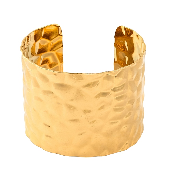 PandaHall 304 Stainless Steel Open Cuff Bangles for Women, Real 18K Gold Plated, Chunk Textured Ring, Inner Diameter: 2-1/2 inch(6.2cm)...
PandaHall 304 Stainless Steel Open Cuff Bangles for Women, Real 18K Gold Plated, Chunk Textured Ring, Inner Diameter: 2-1/2 inch(6.2cm)...