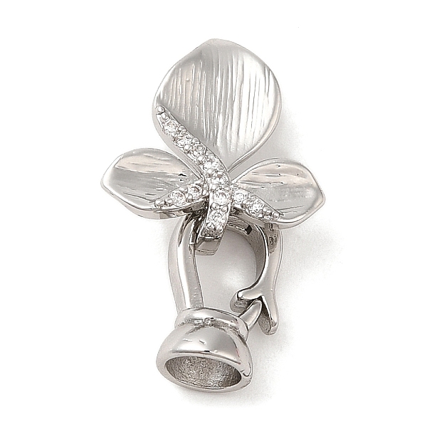 PandaHall Rack Plating Brass Micro Pave Clear Cubic Zirconia Fold Over Clover Clasps, Long-Lasting Plated, Leaf, Platinum, Leaf: 14.5x14x6mm...
PandaHall Rack Plating Brass Micro Pave Clear Cubic Zirconia Fold Over Clover Clasps, Long-Lasting Plated, Leaf, Platinum, Leaf: 14.5x14x6mm...