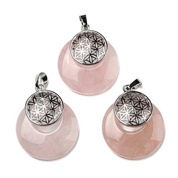 PandaHall Natural Rose Quartz Pendants, Spiritual Charms, with Platinum Tone Brass Findings, Flat Round with Flower of Life/Sacred Geometry...
PandaHall Natural Rose Quartz Pendants, Spiritual Charms, with Platinum Tone Brass Findings, Flat Round with Flower of Life/Sacred Geometry...