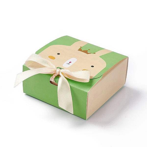 PandaHall Cartoon Cardboard Paper Gift Box, with Ramdom Color Ribbon, Rectangle, Yellow Green, Rabbit Pattern, Fold: 12.9x11.5x5.1cm Paper...
PandaHall Cartoon Cardboard Paper Gift Box, with Ramdom Color Ribbon, Rectangle, Yellow Green, Rabbit Pattern, Fold: 12.9x11.5x5.1cm Paper...
