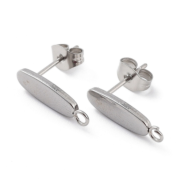 PandaHall 201 Stainless Steel Oval Stud Earring Findings, with 304 Stainless Steel Pins & with Horizontal Loops, Stainless Steel Color...
PandaHall 201 Stainless Steel Oval Stud Earring Findings, with 304 Stainless Steel Pins & with Horizontal Loops, Stainless Steel Color...