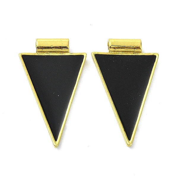 PandaHall Brass Enamel Pendants, Triangle Charm, Real 18K Gold Plated, Black, 35x21x5mm, Hole: 2mm Brass+Enamel Triangle Black
PandaHall Brass Enamel Pendants, Triangle Charm, Real 18K Gold Plated, Black, 35x21x5mm, Hole: 2mm Brass+Enamel Triangle Black