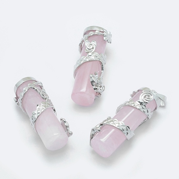 PandaHall Natural Rose Quartz Pendants, with Brass Findings, Column with Dragon, Platinum, 40.5~41.5x14x15mm, Hole: 3.5x5mm Rose Quartz...
PandaHall Natural Rose Quartz Pendants, with Brass Findings, Column with Dragon, Platinum, 40.5~41.5x14x15mm, Hole: 3.5x5mm Rose Quartz...