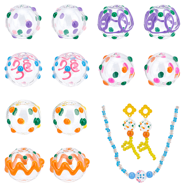 PandaHall Hollow Glass Beads, 12pcs 6 Styles Glass Enamel Beads 14mm Double Hole Glass Globe Wish Ball Transparent Round Ball Bottles for..., Multicolor
PandaHall Hollow Glass Beads, 12pcs 6 Styles Glass Enamel Beads 14mm Double Hole Glass Globe Wish Ball Transparent Round Ball Bottles for..., Multicolor