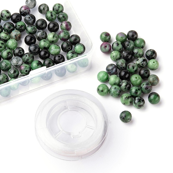 PandaHall 100Pcs 8mm Natural Ruby in Zoisite Round Beads, with 10m Elastic Crystal Thread, for DIY Stretch Bracelets Making Kits, 8mm, Hole...
PandaHall 100Pcs 8mm Natural Ruby in Zoisite Round Beads, with 10m Elastic Crystal Thread, for DIY Stretch Bracelets Making Kits, 8mm, Hole...