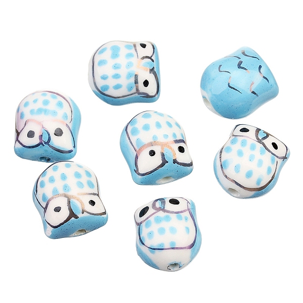 PandaHall Pearlized Handmade Porcelain Beads, Owl, Light Sky Blue, 15x16mm, about 10pcs/bag Porcelain Owl
PandaHall Pearlized Handmade Porcelain Beads, Owl, Light Sky Blue, 15x16mm, about 10pcs/bag Porcelain Owl