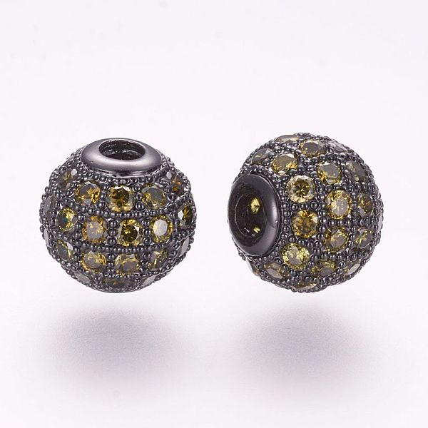 PandaHall Brass Micro Pave Cubic Zirconia Beads, Round, Yellow, 8x7.5mm, Hole: 1.8mm Brass+Cubic Zirconia Round Yellow
PandaHall Brass Micro Pave Cubic Zirconia Beads, Round, Yellow, 8x7.5mm, Hole: 1.8mm Brass+Cubic Zirconia Round Yellow