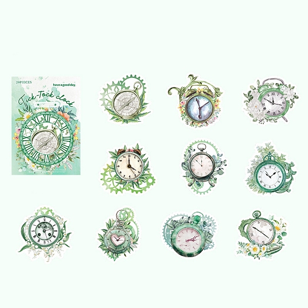 PandaHall 20Pcs Flower Clock PVC Waterproof Self-Adhesive Stickers, for DIY Scrapbooking, Medium Sea Green, Package Size: 128x76x3mm Plastic...
PandaHall 20Pcs Flower Clock PVC Waterproof Self-Adhesive Stickers, for DIY Scrapbooking, Medium Sea Green, Package Size: 128x76x3mm Plastic...