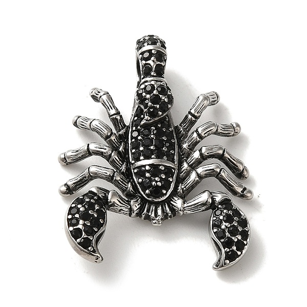 PandaHall 316L Surgical Stainless Steel Pendants, with Rhinestone, Scorpio Charm, Antique Silver, 39.5x29.5x9.5mm, Hole: 6x5mm Stainless..., Black
PandaHall 316L Surgical Stainless Steel Pendants, with Rhinestone, Scorpio Charm, Antique Silver, 39.5x29.5x9.5mm, Hole: 6x5mm Stainless..., Black