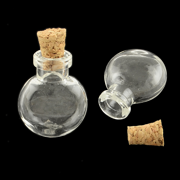 PandaHall Flat Round Glass Bottle for Bead Containers, with Cork Stopper, Wishing Bottle, Clear, 25x20x13mm, Hole: 6mm, Bottleneck: 9mm in...
PandaHall Flat Round Glass Bottle for Bead Containers, with Cork Stopper, Wishing Bottle, Clear, 25x20x13mm, Hole: 6mm, Bottleneck: 9mm in...