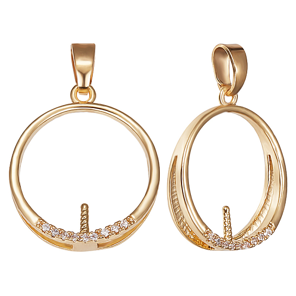 PandaHall Beebeecraft 5Pcs Brass Micro Pave Clear Cubic Zirconia Peg Bail Pendants, for Half Drilled Beads, Ring, Real 18K Gold Plated...
PandaHall Beebeecraft 5Pcs Brass Micro Pave Clear Cubic Zirconia Peg Bail Pendants, for Half Drilled Beads, Ring, Real 18K Gold Plated...