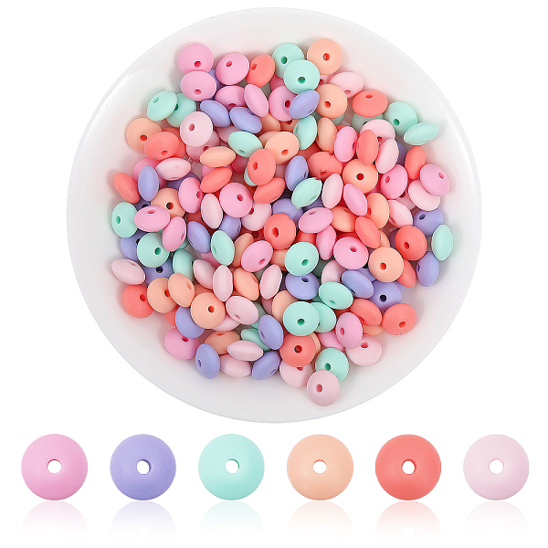 PandaHall CHGCRAFT 180Pcs 6 Colors Rondelle Food Grade Eco-Friendly Silicone Abacus Beads, Chewing Beads For Teethers, DIY Nursing Necklaces..., Multicolor
PandaHall CHGCRAFT 180Pcs 6 Colors Rondelle Food Grade Eco-Friendly Silicone Abacus Beads, Chewing Beads For Teethers, DIY Nursing Necklaces..., Multicolor