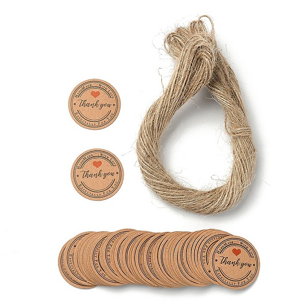 PandaHall 100Pcs Thanksgiving Themed Round Dot Paper Hang Gift Tags, with Hemp Cord, Tan, 3cm Paper Round Orange
PandaHall 100Pcs Thanksgiving Themed Round Dot Paper Hang Gift Tags, with Hemp Cord, Tan, 3cm Paper Round Orange