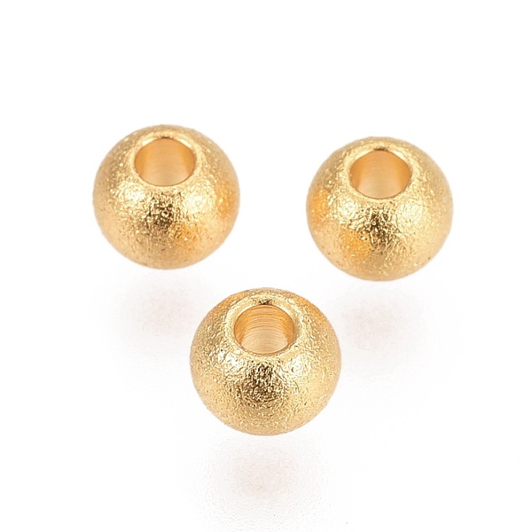 PandaHall 202 Stainless Steel Textured Beads, Round, Golden, 4x3mm, Hole: 1.5mm 202 Stainless Steel Round
PandaHall 202 Stainless Steel Textured Beads, Round, Golden, 4x3mm, Hole: 1.5mm 202 Stainless Steel Round