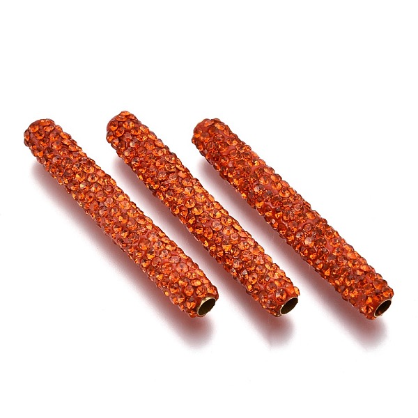 PandaHall Polymer Clay Rhinestone Tube Beads, with Brass Findings, Hyacinth, 35~35.5x5~5.5mm, Hole: 2.5mm Polymer Clay+Glass Rhinestone Tube..., Red
PandaHall Polymer Clay Rhinestone Tube Beads, with Brass Findings, Hyacinth, 35~35.5x5~5.5mm, Hole: 2.5mm Polymer Clay+Glass Rhinestone Tube..., Red