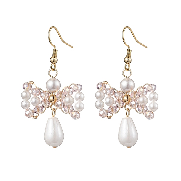 PandaHall Bowknot Shell Pearl Dangle Earrings, Brass Jewely for Women, Golden, 51x27mm Shell Pearl Bowknot
PandaHall Bowknot Shell Pearl Dangle Earrings, Brass Jewely for Women, Golden, 51x27mm Shell Pearl Bowknot