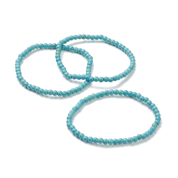 PandaHall Synthetic Turquoise Beaded Stretch Bracelets, Round, Beads: 4~5mm, Inner Diameter: 2-1/4 inch(5.65cm) Synthetic Turquoise
PandaHall Synthetic Turquoise Beaded Stretch Bracelets, Round, Beads: 4~5mm, Inner Diameter: 2-1/4 inch(5.65cm) Synthetic Turquoise