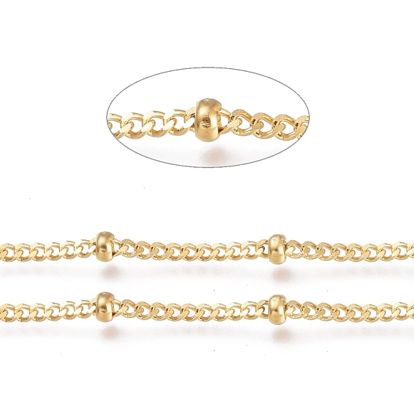 PandaHall Ion Plating(IP) 304 Stainless Steel Satellite Chains, Diamond Cut Curb Chains, Soldered, with Rondelle Beads and Spool, Golden...
PandaHall Ion Plating(IP) 304 Stainless Steel Satellite Chains, Diamond Cut Curb Chains, Soldered, with Rondelle Beads and Spool, Golden...