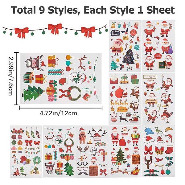 PandaHall Gorgecraft 9Pcs 9 Style Christmas Theme Pattern Removable Temporary Water Proof Tattoos Paper Stickers, Mixed Patterns...
PandaHall Gorgecraft 9Pcs 9 Style Christmas Theme Pattern Removable Temporary Water Proof Tattoos Paper Stickers, Mixed Patterns...