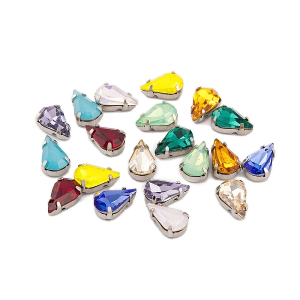 PandaHall Sew on Rhinestone, K9 Glass Rhinestone, Platinum Tone Brass Prong Settings, Garments Accessories, Faceted, Teardrop, Mixed Color..., Multicolor
PandaHall Sew on Rhinestone, K9 Glass Rhinestone, Platinum Tone Brass Prong Settings, Garments Accessories, Faceted, Teardrop, Mixed Color..., Multicolor