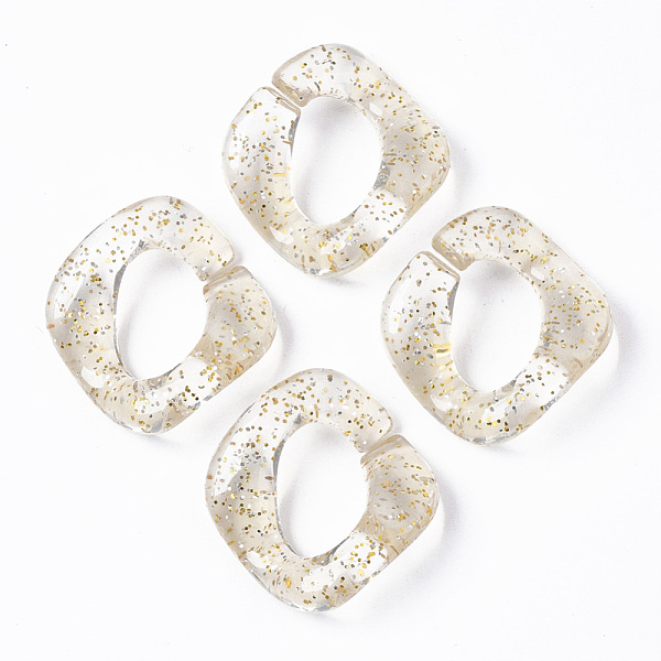 PandaHall Transparent Acrylic Linking Rings, with Glitter Powder, Quick Link Connectors, For Jewelry Twist Chains Making, Rhombus, Beige..., Yellow
PandaHall Transparent Acrylic Linking Rings, with Glitter Powder, Quick Link Connectors, For Jewelry Twist Chains Making, Rhombus, Beige..., Yellow