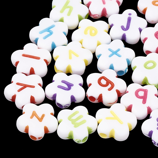 PandaHall Opaque Acrylic Beads, Horizontal Hole, Flower with Letter, Random Letters, Mixed Color, 11.5~12x11x4mm, Hole: 1.5mm, about..., Multicolor
PandaHall Opaque Acrylic Beads, Horizontal Hole, Flower with Letter, Random Letters, Mixed Color, 11.5~12x11x4mm, Hole: 1.5mm, about..., Multicolor