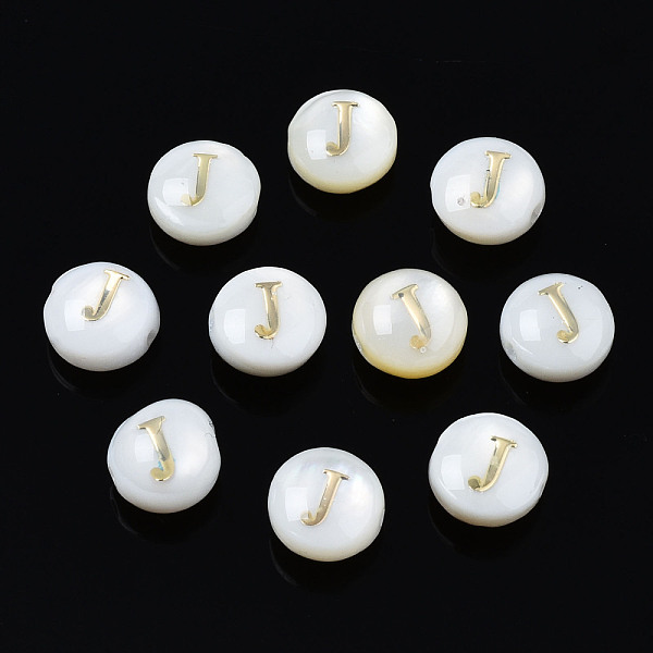 PandaHall Natural Freshwater Shell Beads, with Golden Plated Brass Etched Metal Embellishments, Flat Round with Letter, Seashell Color...
PandaHall Natural Freshwater Shell Beads, with Golden Plated Brass Etched Metal Embellishments, Flat Round with Letter, Seashell Color...
