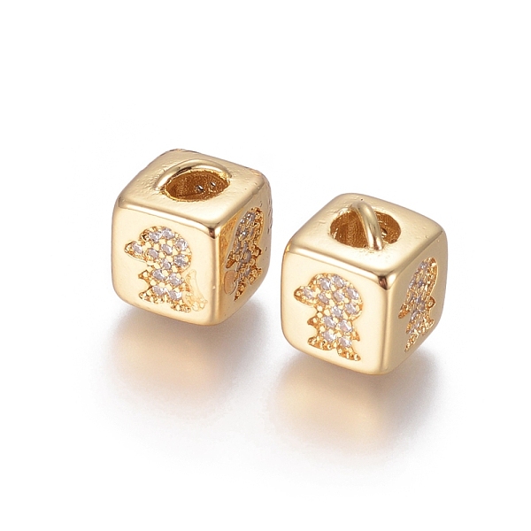 PandaHall Brass Micro Pave Cubic Zirconia Beads, Long-Lasting Plated, Cube with Human Pattern, Golden, Clear, Golden, 10x8x8.5mm, Hole...
PandaHall Brass Micro Pave Cubic Zirconia Beads, Long-Lasting Plated, Cube with Human Pattern, Golden, Clear, Golden, 10x8x8.5mm, Hole...