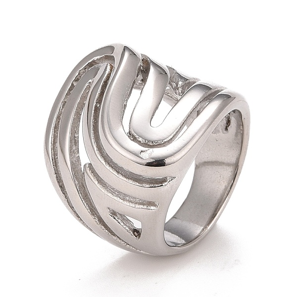 PandaHall 304 Stainless Steel Wave Chunky Ring, Hollow Ring for Men Women, Stainless Steel Color, US Size 6 1/4(16.7mm)~US Size 9(18.9mm)...
PandaHall 304 Stainless Steel Wave Chunky Ring, Hollow Ring for Men Women, Stainless Steel Color, US Size 6 1/4(16.7mm)~US Size 9(18.9mm)...