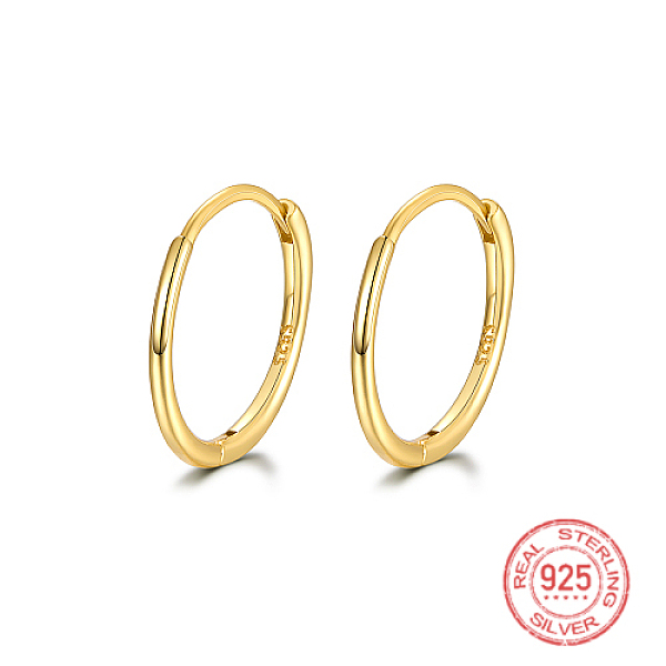 PandaHall 925 Sterling Silver Huggie Hoop Earrings, with S925 Stamp, Real 18K Gold Plated, 12mm Sterling Silver Ring
PandaHall 925 Sterling Silver Huggie Hoop Earrings, with S925 Stamp, Real 18K Gold Plated, 12mm Sterling Silver Ring