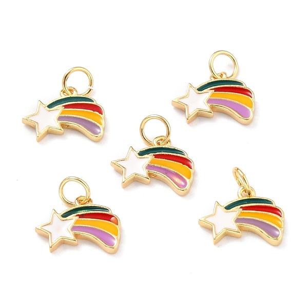 PandaHall Real 18K Gold Plated Brass Charms, with Enamel and Jump Rings, Long-Lasting Plated, Meteor, Colorful, 9.5x12.5x1.5mm, Jump Ring...
PandaHall Real 18K Gold Plated Brass Charms, with Enamel and Jump Rings, Long-Lasting Plated, Meteor, Colorful, 9.5x12.5x1.5mm, Jump Ring...