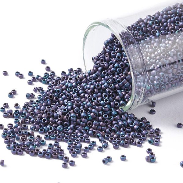 PandaHall TOHO Round Seed Beads, Japanese Seed Beads, (705) Matte Color Frost Iris Blue, 15/0, 1.5mm, Hole: 0.7mm, about 15000pcs/50g Glass...
PandaHall TOHO Round Seed Beads, Japanese Seed Beads, (705) Matte Color Frost Iris Blue, 15/0, 1.5mm, Hole: 0.7mm, about 15000pcs/50g Glass...