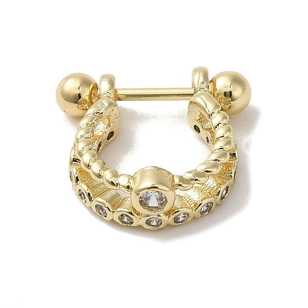 PandaHall Rack Plating Brass Pave Clear Cubic Zirconia Nose Studs for Women Men, Real 18K Gold Plated, 13x4.5mm Brass+Cubic Zirconia Clear
PandaHall Rack Plating Brass Pave Clear Cubic Zirconia Nose Studs for Women Men, Real 18K Gold Plated, 13x4.5mm Brass+Cubic Zirconia Clear
