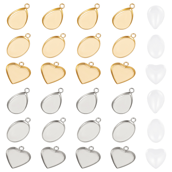 PandaHall Unicraftale DIY Blank Pendant Making Kit, Including Oval & Heart & Teardrop 304 Stainless Steel Pendant Cabochon Settings, Glass...
PandaHall Unicraftale DIY Blank Pendant Making Kit, Including Oval & Heart & Teardrop 304 Stainless Steel Pendant Cabochon Settings, Glass...