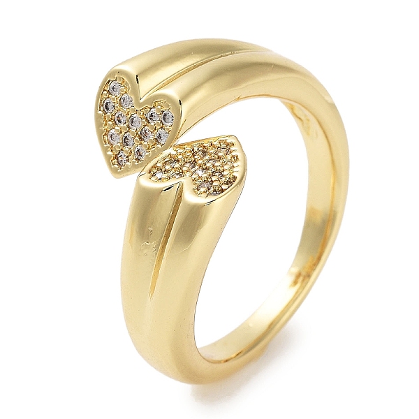 PandaHall Rack Plating Brass Pave Clear Cubic Zirconia OPen Cuff Rings, Cadmium Free & Lead Free, Long-Lasting Plated, Heart, Real 18K Gold...
PandaHall Rack Plating Brass Pave Clear Cubic Zirconia OPen Cuff Rings, Cadmium Free & Lead Free, Long-Lasting Plated, Heart, Real 18K Gold...