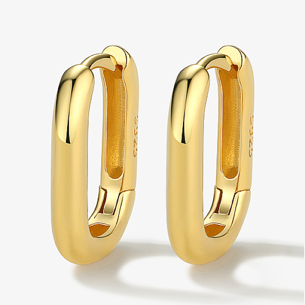 PandaHall Sterling Silver Hoop Earring, Rectangle, with S925 Stamp, Golden, 14x10mm Sterling Silver Rectangle
PandaHall Sterling Silver Hoop Earring, Rectangle, with S925 Stamp, Golden, 14x10mm Sterling Silver Rectangle