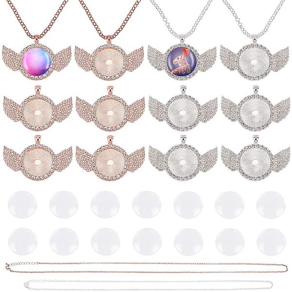 PandaHall DIY Pendant Necklace Making Kits, with Iron Cable Chain Necklace Makings, Alloy Crystal Rhinestone Pendant Cabochon Setting..., Clear
PandaHall DIY Pendant Necklace Making Kits, with Iron Cable Chain Necklace Makings, Alloy Crystal Rhinestone Pendant Cabochon Setting..., Clear