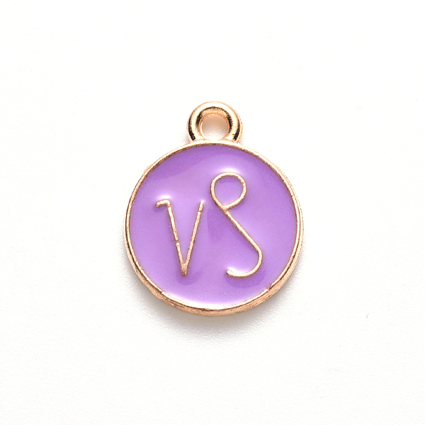 PandaHall Alloy Enamel Pendants, Cadmium Free & Lead Free, Flat Round with Constellation, Light Gold, Medium Purple, Capricorn, 15x12x2mm...
PandaHall Alloy Enamel Pendants, Cadmium Free & Lead Free, Flat Round with Constellation, Light Gold, Medium Purple, Capricorn, 15x12x2mm...